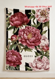 Gucci Floral Stripe Art throw blankets Monochrome Floral Grandeur IMG_2788